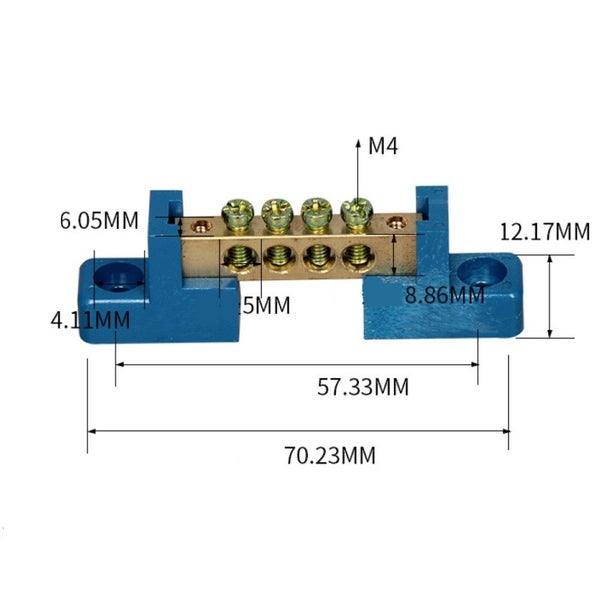Bus Bar Terminal Block Grounding Strip Screw Terminal 4,6,8,10 and 12 Available Carousel 2