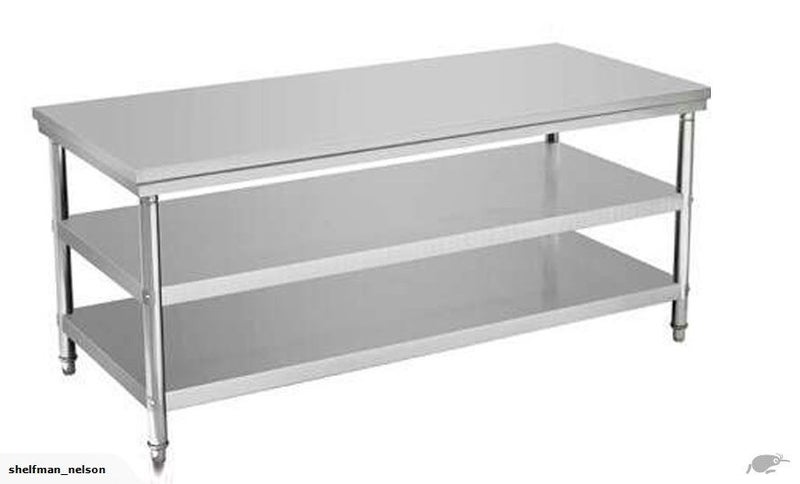 Stainless Steel Bench 1500 x 800 x 900 3 Tier 304 Grade Carousel 2