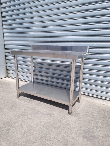 Stainless Steel Bench 1000 x 600 x 900 Splash back 2 Tier 304 Grade Carousel 2