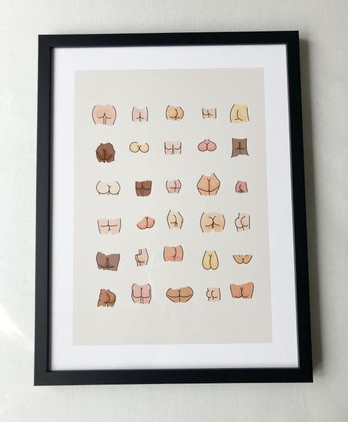 Bums Art Print Framed (Black) Carousel 1