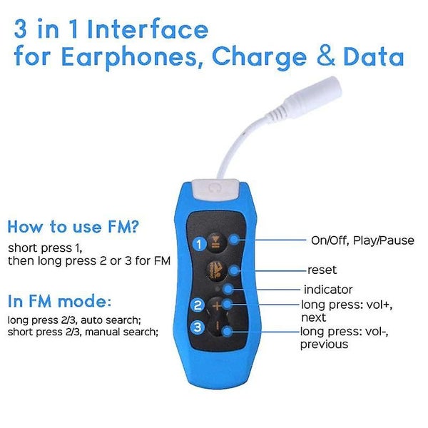 Waterproof Swimming Mp3 Player Radio With Earphone Carousel 5