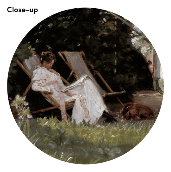 Marie In A Deckchair Reading by Peder Severin Kroyer Art Print Carousel 2