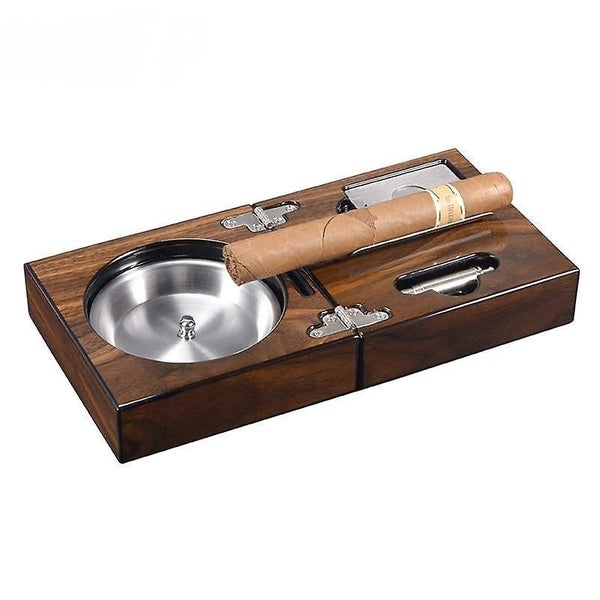 Folding stainless steel tank SOILD SOILD WOOD Cigar Toxy ashtray cigar ashtray
