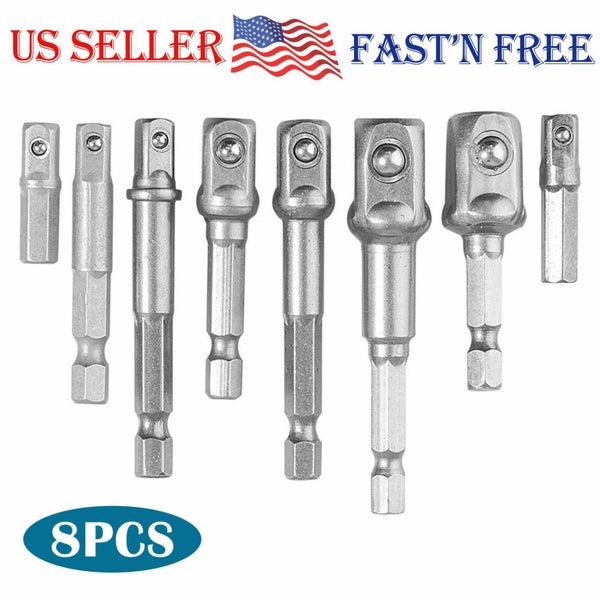 8Pcs Socket Adapter Hex Shank Set Screw Driver Bits Carousel 1