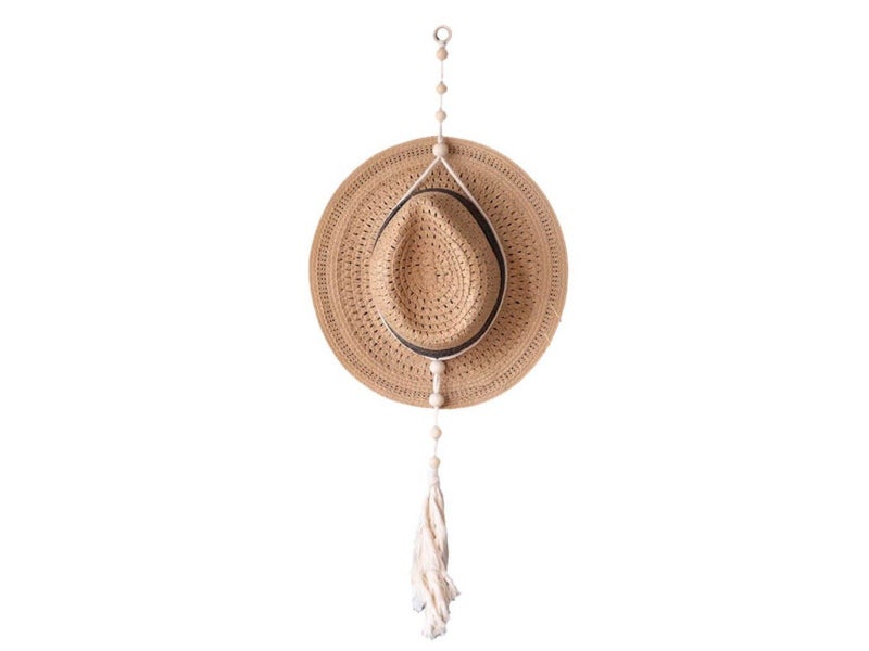 Boho Hat Display Rack Cap Holder Hat Hanging Rope Hanger - One-Loop Style Carousel 1