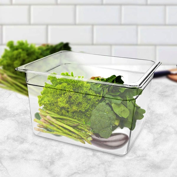 SOGA 200mm Clear Gastronorm GN Pan 1/2 Food Tray Storage Bundle of 6 Carousel 2