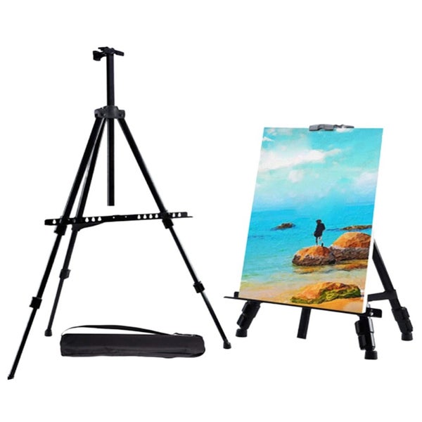 Foldable Artist Easel Adjustable Metal Display Easel Painting Drawing Stand Carousel 1