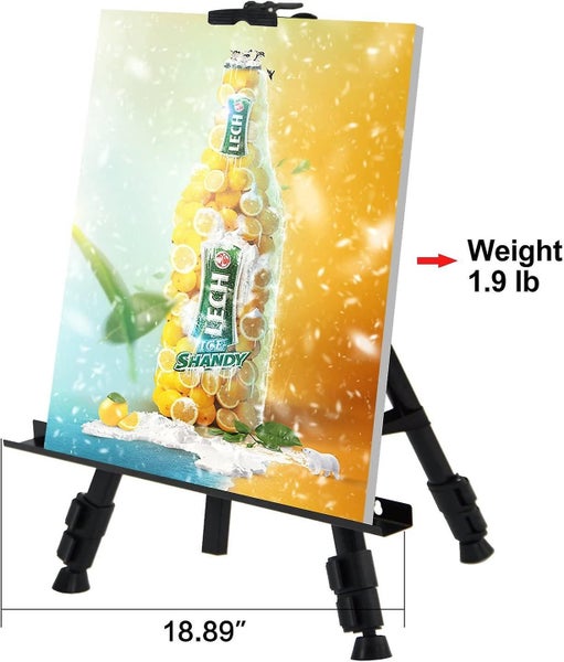 Foldable Artist Easel Adjustable Metal Display Easel Painting Drawing Stand Carousel 4