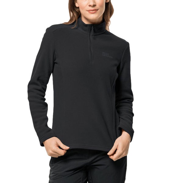 Jack Wolfskin Womens Taunus Half Zip Pullover Fleece - Black - M Carousel 1