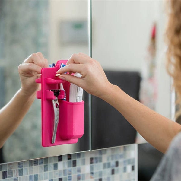 Silicone Toothbrush Holder for Bathroom Mirror Shower Carousel 2