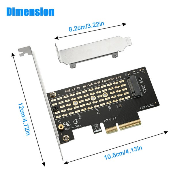 M.2 NVME SSD to PCI-E Adapter Card PC PCI Express X4/X8/X16 Carousel 8