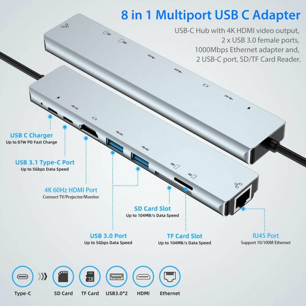 Multiport Type C To USB Hub Carousel 2