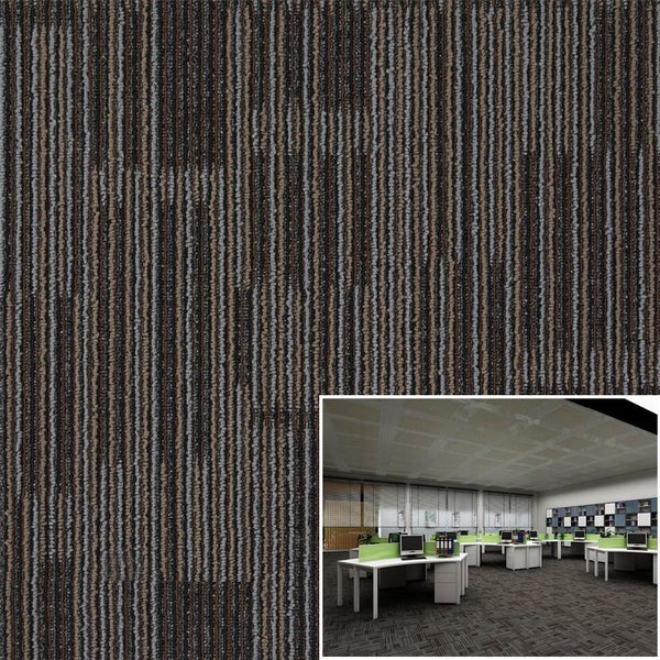 Carpet Tiles Mat Brown Stripe 3630406 Carousel 2