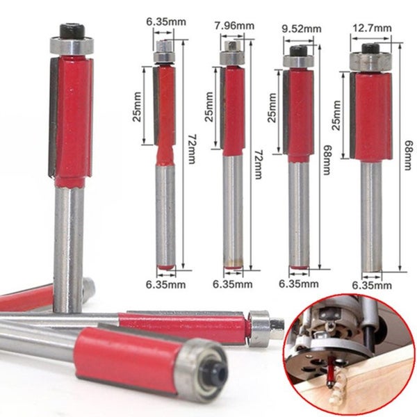 Flush Trim Router Bit 1/4'' Shank Set 3647612 Carousel 1