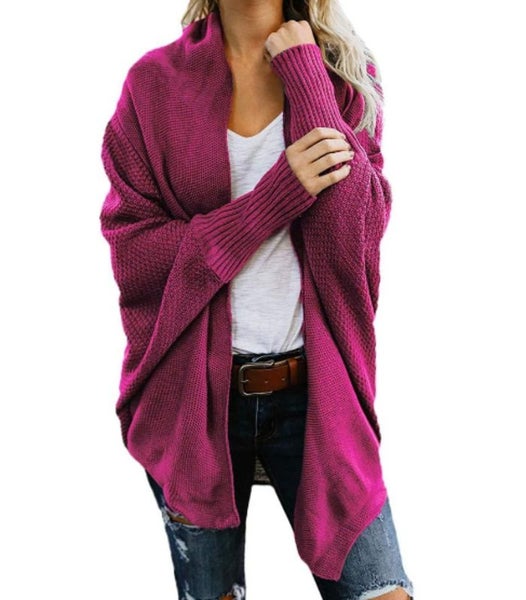 Kimono Cardigan Knitted Sweater Womens Clothing Size 16 D0638HP4 Carousel 2