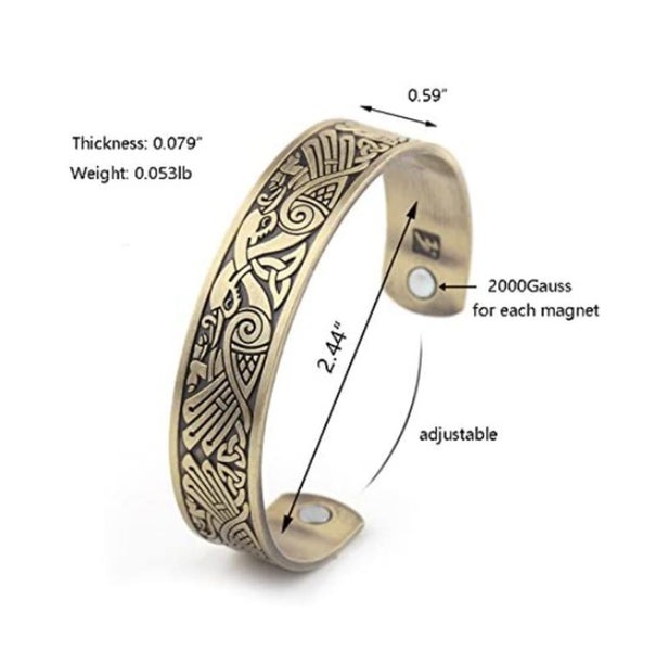 Magnetic Viking Cuff Bracelet Celtic Knot B0303GD0 Carousel 10