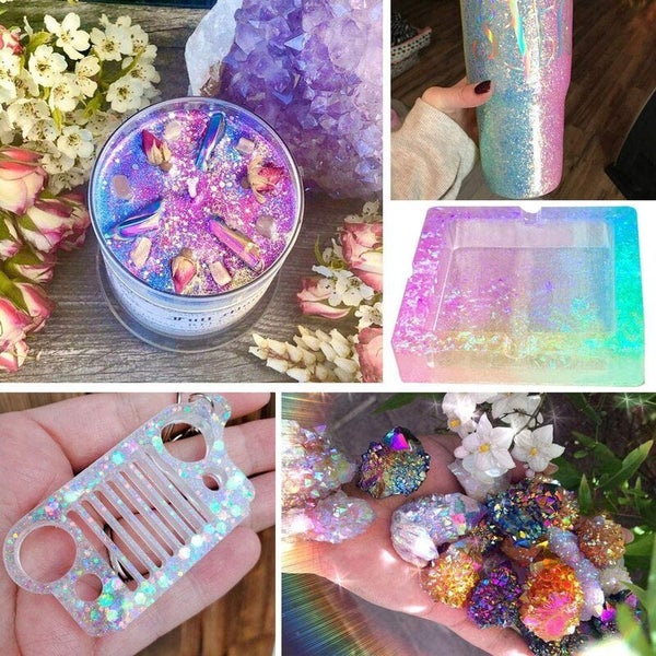 12 Bottles Chunky Glitter Sequins Powder Nail Art Epoxy Resin Pigment I1468MZ1 Carousel 2