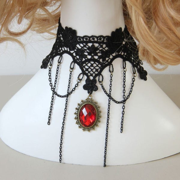 Steampunk Gothic Necklace B0334BK0 Carousel 2
