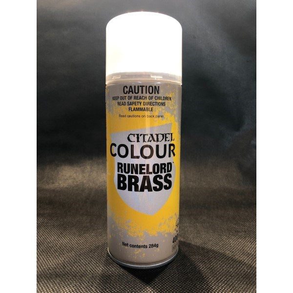 Citadel 62-35 Spray Paint: Runelord Brass - Basecoat 400ml Carousel 1