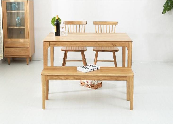 Navia Solid Oak Bench 1.55m Carousel 2