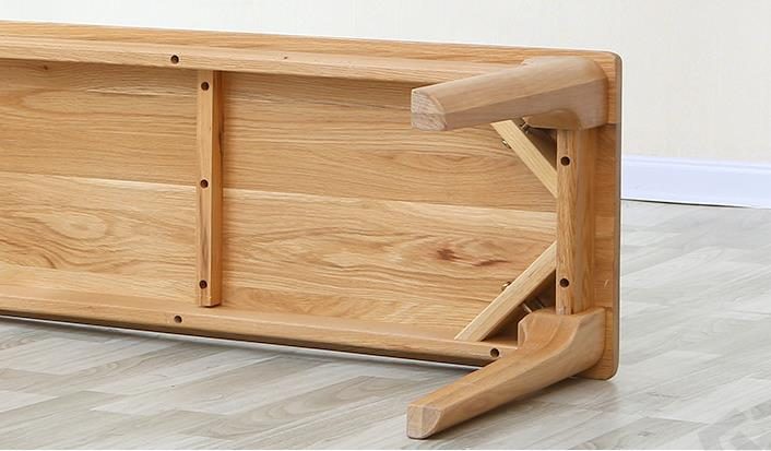 Navia Solid Oak Bench 1.55m Carousel 4