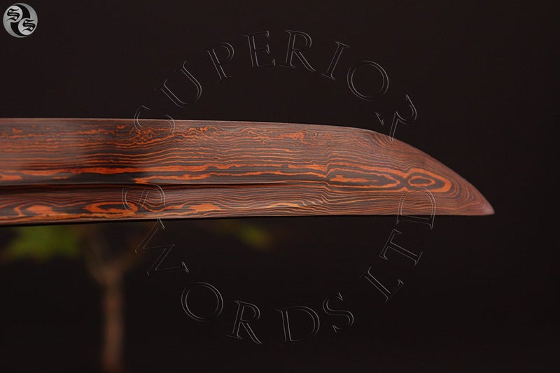 Samurai Sword - Taiyo Katana - Coloured Damascus Carousel 7