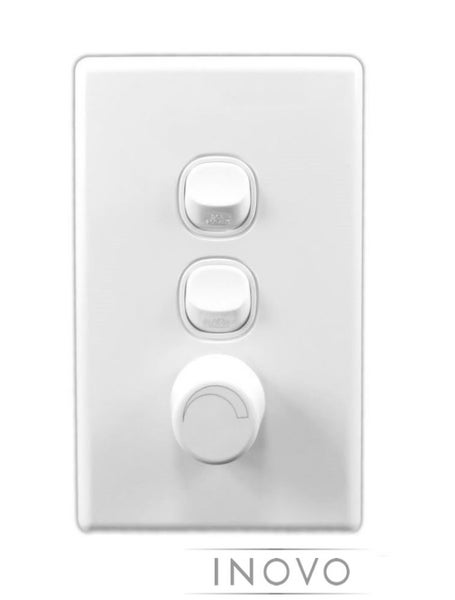 2 x LIGHT SWITCHES WITH 350W max DIMMER - INOVO - BRAND NEW Carousel 1