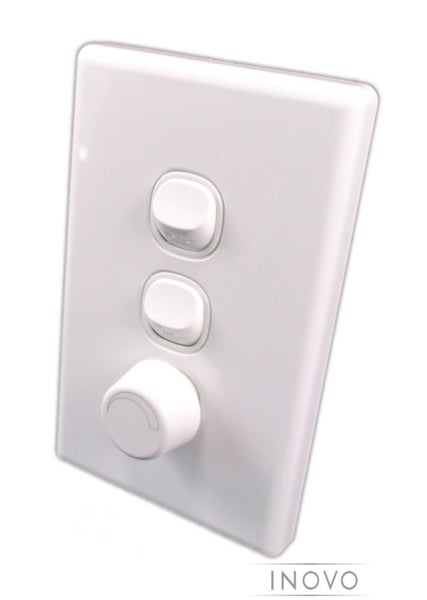 2 x LIGHT SWITCHES WITH 350W max DIMMER - INOVO - BRAND NEW Carousel 2