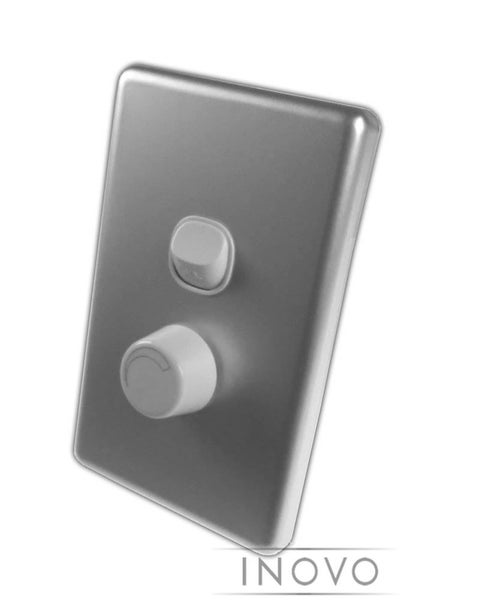 10 x LIGHT SWITCH WITH DIMMERS- ALUMINIUM - INOVO 350W Max Carousel 2