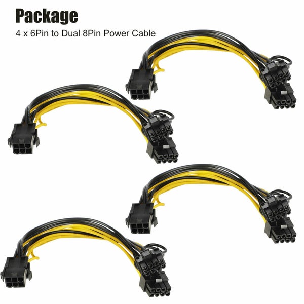 PCI Express 6Pin to 8Pin Cable Adaptor Power Converter for GPU Video Card Carousel 1