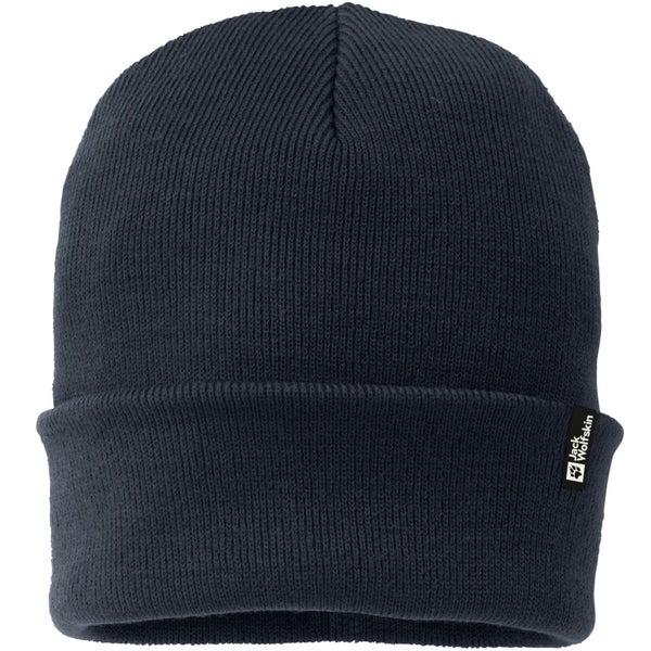 Jack Wolfskin Womens Rib Cuffed Winter Warm Fine Knit Beanie Hat - Night Blue Carousel 2