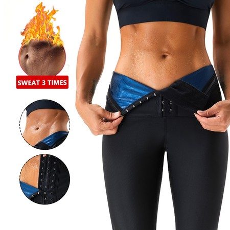 Sweat Sauna Pants Body Shaper Weight Loss Slimming Shapewear Waist Trainer Carousel 1