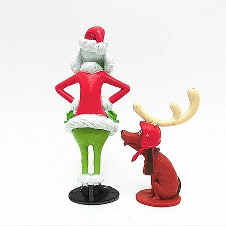 Cartoon Grinch Character Ornaments, Gifts for Kids Fans 12 Pieces Carousel 2