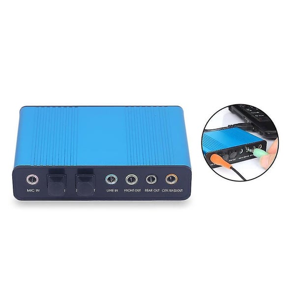 Usb 6 Channel 5.1 Audio External Optical Sound Card Adapter For Pc Laptop Skyp Carousel 2