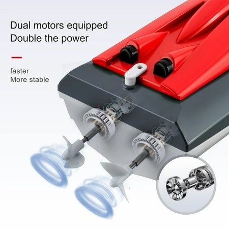 High Speed Remote Control Boat for Pools and Lakes for Adults and Kids(Red) Carousel 5