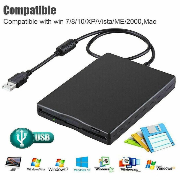 3.5inch USB External Portable Floppy Disk Drive Diskette for Laptop Carousel 1