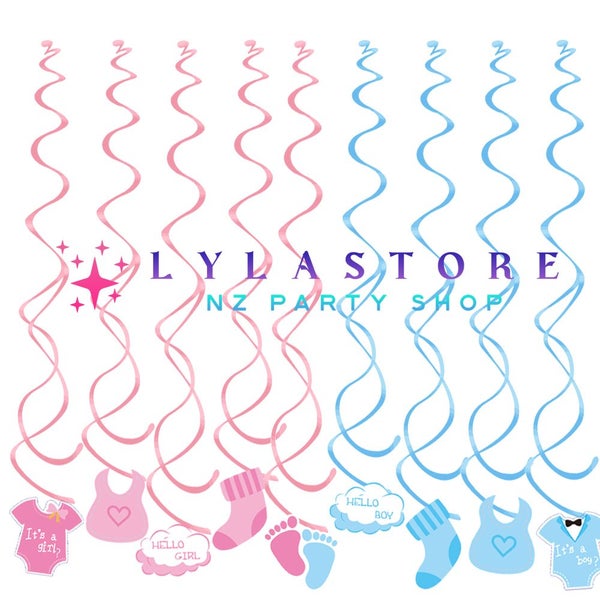 Gender Reveal Party Balloon Decorations - Boy or Girl Baby Shower -350 Carousel 7