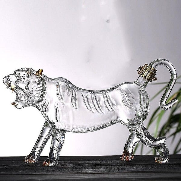 500ML Novelty Animal Tiger Shaped Style Home Bar Whiskey Decanter For Liquor