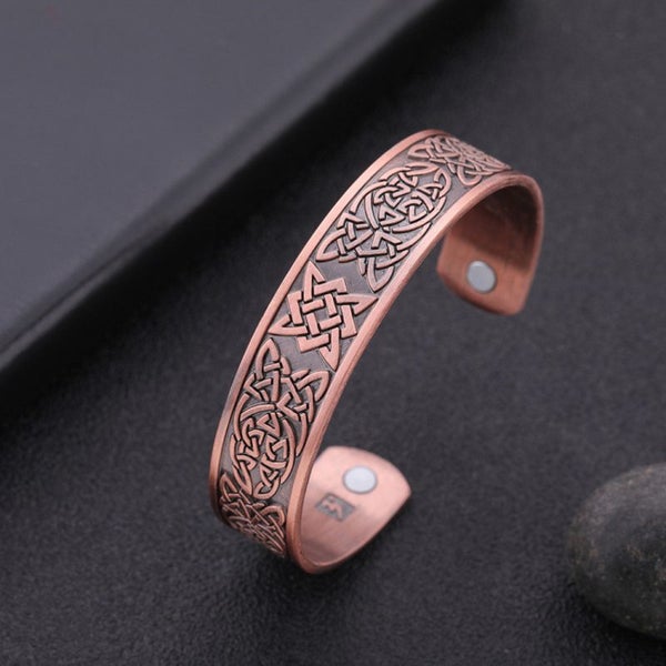 Copper Viking Cuff Bracelet Magnetic Healthcare B0367RD0 Carousel 1