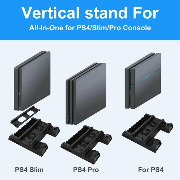 Cooling Fan For PS4 Dual Controller Charger Dock Station Vertical Stand Carousel 2