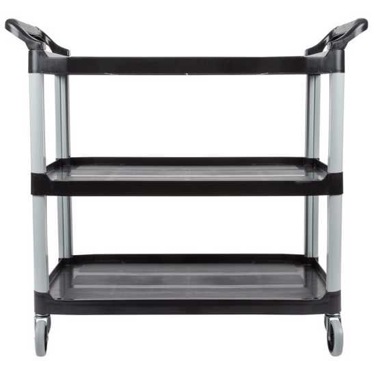 Rubbermaid 3 Tier Black Open Sided Utility Cart (Each) Carousel 2