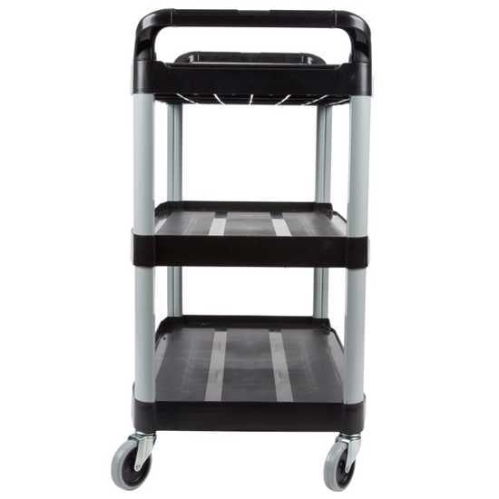 Rubbermaid 3 Tier Black Open Sided Utility Cart (Each) Carousel 6