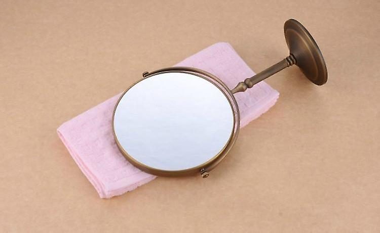 Antique Brushed Brass Desktop Double Side 8 Inch Mirror Shave Makeup 3x63619089899649113