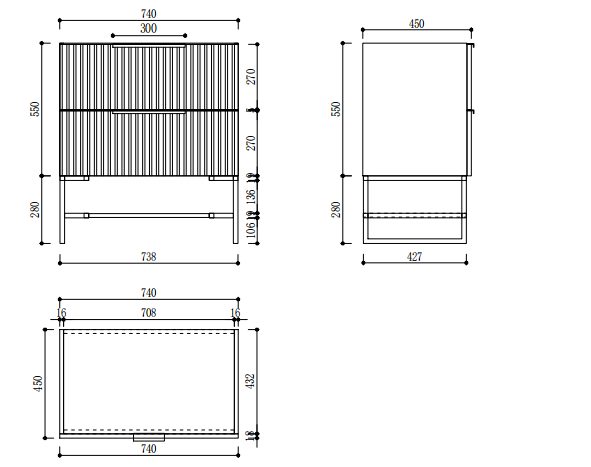Freestanding Vanity 750mm Plywood White Painting With Stainless Steel Leg/Shelf Carousel 2