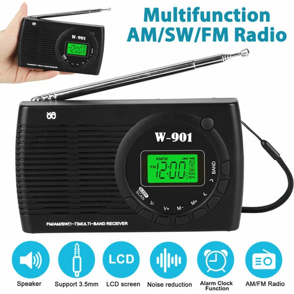 Digital AM FM Clock Radio Loud Speaker Carousel 1