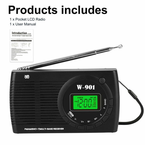 Digital AM FM Clock Radio Loud Speaker Carousel 9