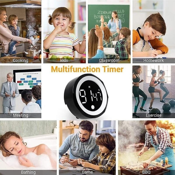 Smart Kitchen Timer Magnetic Countdown Up Cooking Timer Carousel 5
