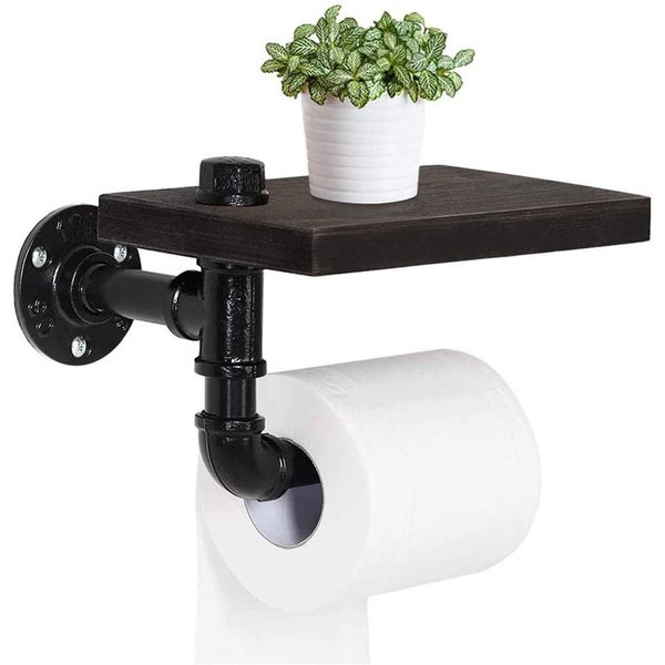 Wooden Phone Shelf Toilet Paper Roll Holder 3658201 Carousel 2