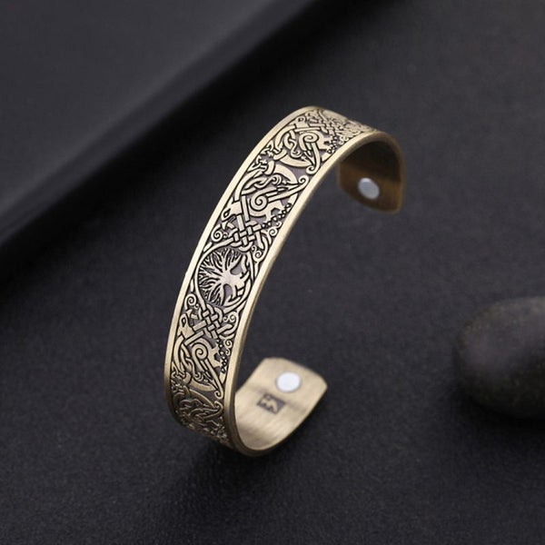 Copper Viking Cuff Bracelet Magnetic Healthcare B0373GD0 Carousel 2