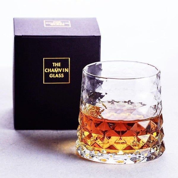 Prism Pattern Vintage Crystal Whiskey Glass Trapezoidal Whiskey Glass629990816098571129